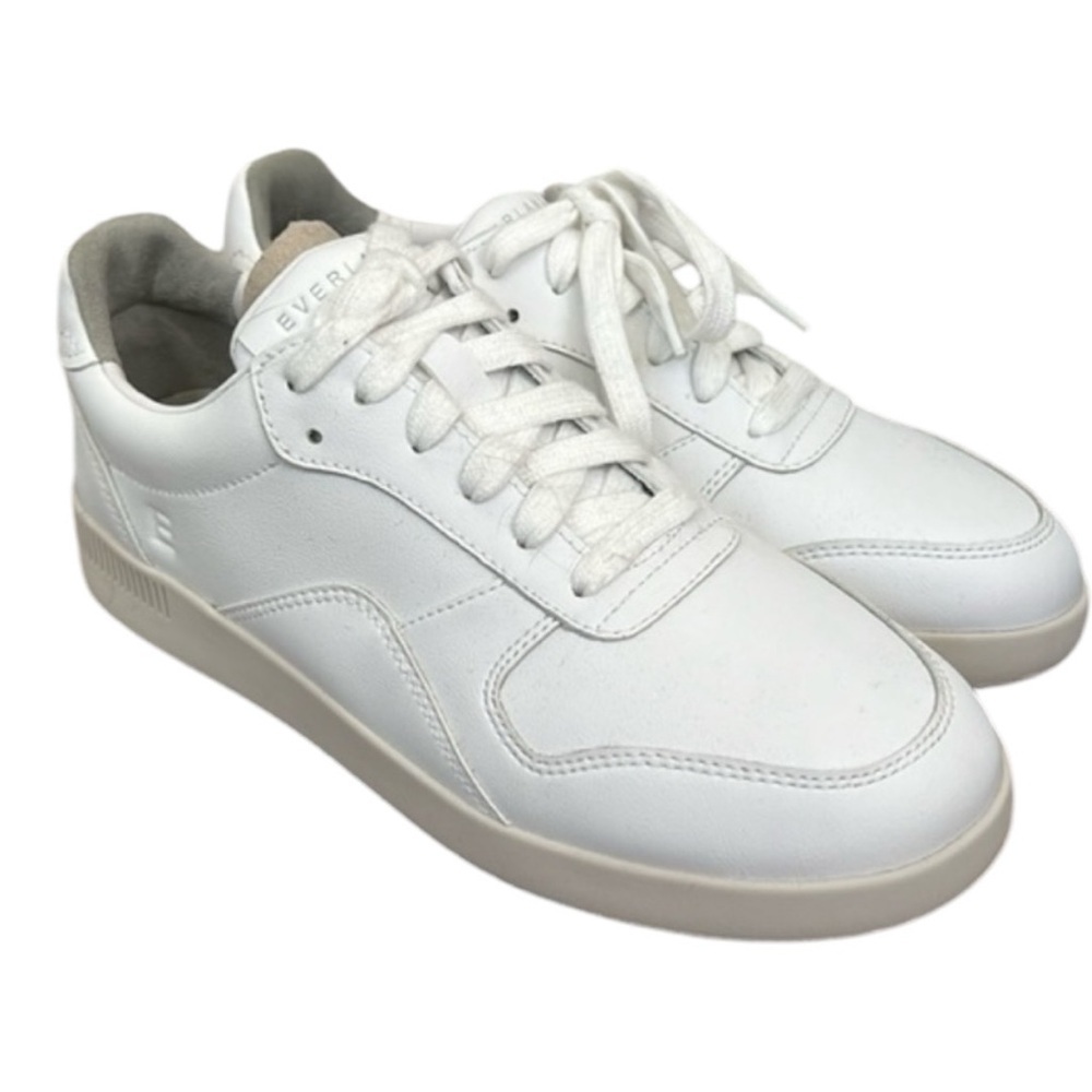 Everlane The ReLeather Court Sneakers Size 5 In White - Picture 2 of 10